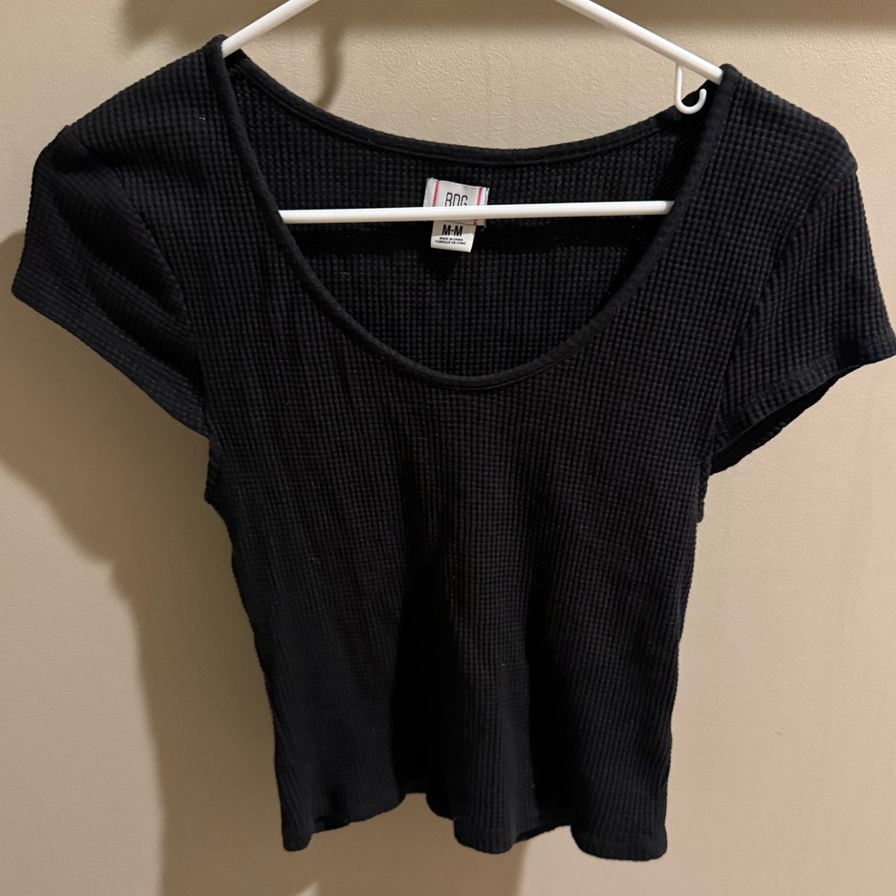 Urban outfitters waffle scoop neck top